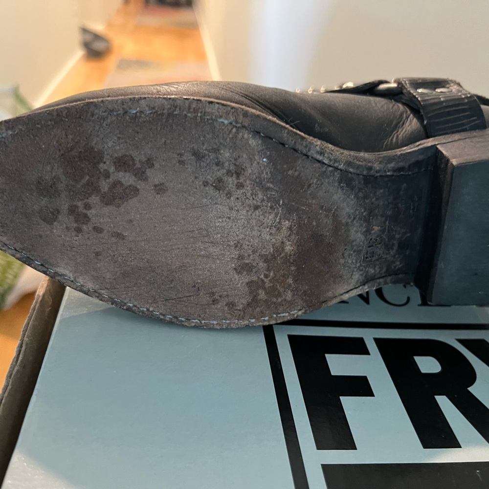 Frye Black Billy Biker Short Boots - Picture 5 of 8